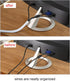 Keco 10ft – 1 inch Cable Management Sleeve Wire Loom Cord Protector – Self Wrap Cable Sleeve Split Sleeving Cord Organizer for TV Computer Automot...