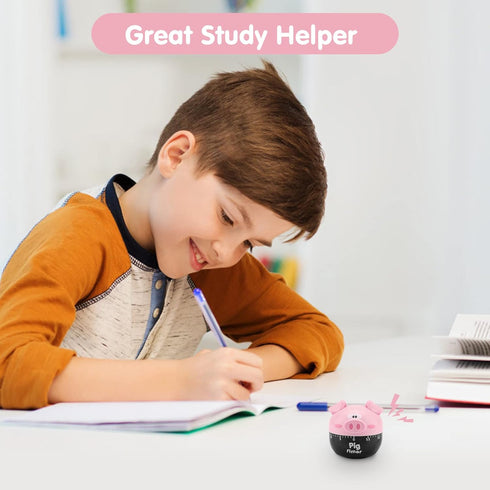 Cute Cartoon Pig Kitchen Timer, 0-55 Minute Wind Up Dial Rotating Countdown Loud Alarm Timer Mechanical Mechanical Timers Counters for Cooking Tim...