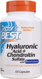 Doctor's Best Hyaluronic Acid with Chondroitin Sulfate, Non-GMO, Gluten Free, Soy Free, Joint Support, 60 Caps...