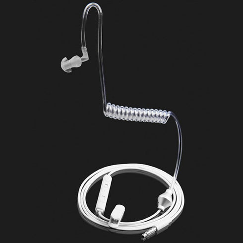 Universal 3.5mm Jack Acoustic Hollow Air Tube Anti-Radiation Earphone Earpiece with on Off Answer Switch Compatible with iPhone Samsung LG Moto Le...