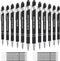 AUAUY 12 PCS Snarky Office Pens, Ballpoint Pens Set with 12 Replacement Refills, 2 in 1 Stylus Pen Stylish Pen, Office Metal Inspirational Pen, Fu...