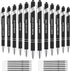 AUAUY 12 PCS Snarky Office Pens, Ballpoint Pens Set with 12 Replacement Refills, 2 in 1 Stylus Pen Stylish Pen, Office Metal Inspirational Pen, Fu...