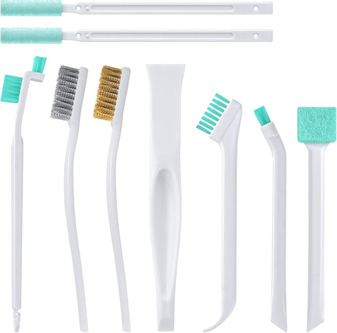 Cleaning Brush Set for Small Spaces, Kitchen Scrub Brushes for Cleaning, Detailing Crevice Cleaning Tool Supplies Gadget Kit for Car Window Keyboa...