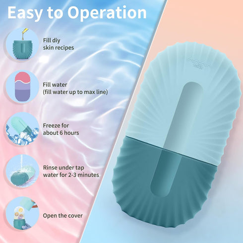 Ice Roller for Face, Silicone Ice Face Roller, Cube Ice Roller for Face and Eye, Facial Beauty Ice Roller Skin Care Tools, Brighten Skin Enhancing...