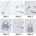 SUNNYCLUE 1 Box 8 Sets Bohemian Chandelier Earring Making Kit Tibet Style Alloy Boho Charms Fashion Drop Dangle Earrings Turquoise Glass Beads for...