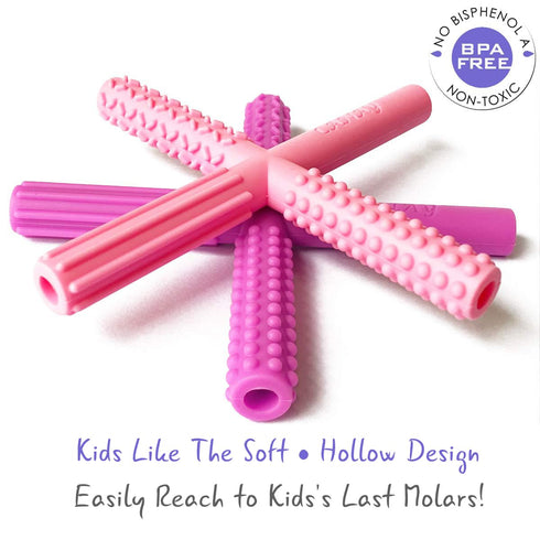 X Hollow Chew Tubes Sensory Chew Toys for Autistic Children(2 Pack), Alt. to Chew Necklaces for Sensory Kids, Teething, Oral Motor Stimulation, AD...