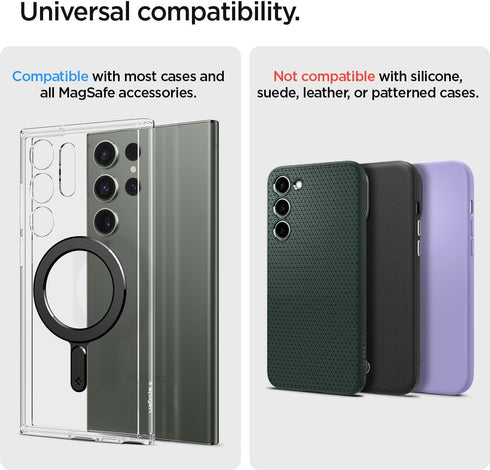 Spigen Magnetic Ring Plate Adapter for MagSafe Compatibile with MagSafe Accessories Wireless Charger for iPhone 15/14/13/12/11 Series, New Samsung...