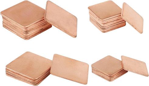 40Pcs Copper Heatsinks 4 Sizes 15 x 15mm 20 x 20mm Copper Pad Shim Thermal Kit for Cooling Laptop Notebook GPU CPU IC Chipset...