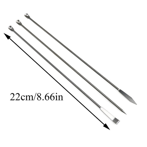 1 Set Stainless Steel Micro Lab Sampling Scoop Spatulas Combination Reagent Spoon Laboratory Supplies (Pack of 5)...