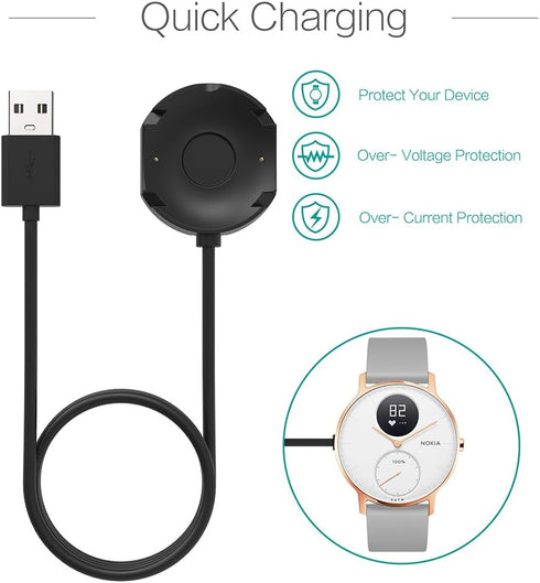 TUSITA Charger Compatible with Withings Steel HR | Nokia Steel HR - 1M...