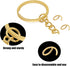 20Pcs Keychain Key Ring with Chain Bulk Split Key Chain,1.1 Inch Key Chains Parts with Open Jump Ring Connector for Jewelry Making Crafts (Gold)...