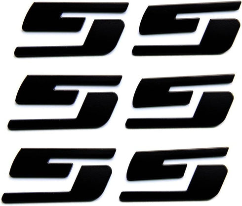 3pack OEM SS Emblems Badges 3D Logo Compatible with Silverado Series (Matte Black)...