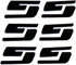 3pack OEM SS Emblems Badges 3D Logo Compatible with Silverado Series (Matte Black)...