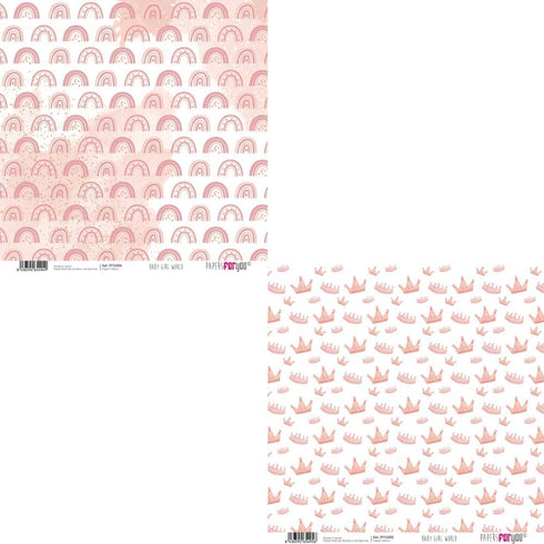 Papers For You - Vellum Scrapbooking Paper Kit | "Baby Girl World" Collection | Includes 6 Single Sided Vegetable Papers with Different Designs | ...