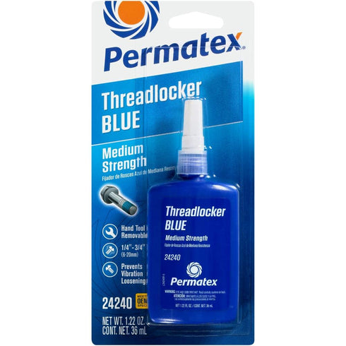 Permatex 24240 Threadlocker Blue Medium Strength,Thread Lock & Screw Glue for Bolts Nuts & Fasteners to Prevent Loosening & Corrosion, Removable w...