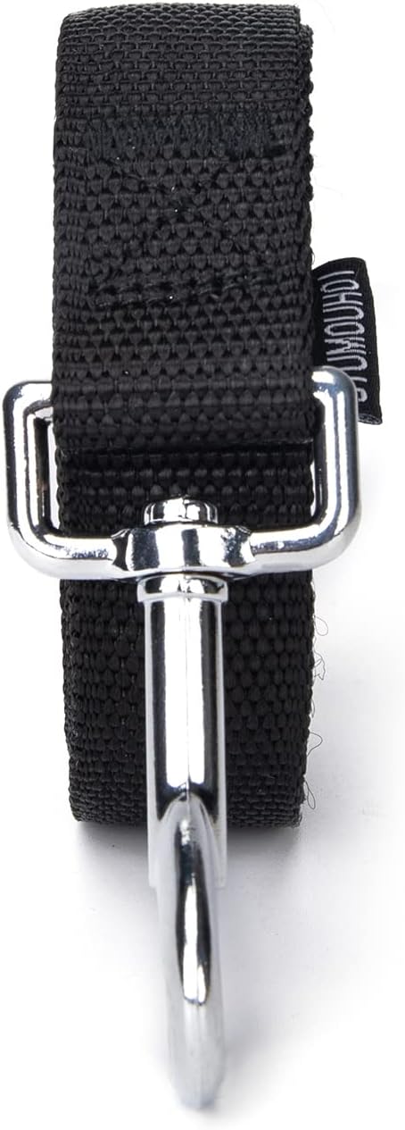 Strong Durable Nylon Dog Training Leash, 1 Inch Wide Traction Rope, 6 ft 10ft 15ft Long, for Small and Medium Dog (Black, 6 Feet)...