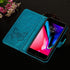 for iPhone 7/8 Plus Wallet Case, 6/6S Plus Case, Butterfly Floral Embossed, Wrist Strap, Card Holder Slots,Stand Leather Protective Flip Cover (Bl...