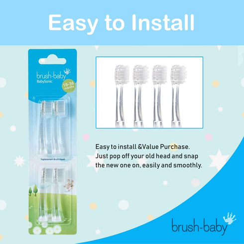 Brush-Baby BabySonic Replacement Heads (18-36 Month (Pack of 4))...