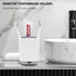 Toothbrush Holder for Bathroom,Plastic Detachable for Easy Cleaning Multi-Functional Storage,3 Slots Anti-Slip Electric Toothbrush and Toothpaste ...