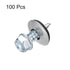 uxcell #12 x 3/4" Self Drilling Screws with Rubber Washer, 100pcs Zinc Plated Steel Roofing Screws Hex Head Self Tapping Screws with EPDM Washer f...