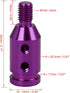 X AUTOHAUX M10 X 1.5 Car Universal Purple Gear Shift Knob Adapter for Non Threaded Shifter...