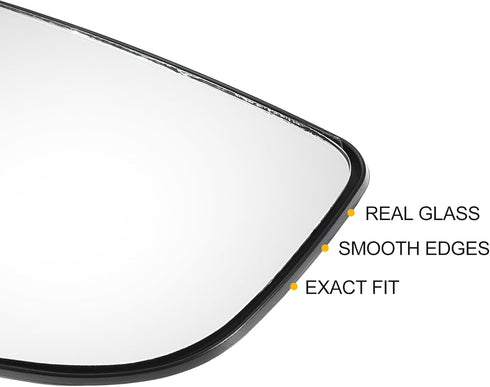 X AUTOHAUX Car Rearview Right Passenger Side Lower Part Mirror Glass Replacement W/Backing Plate Non-heated White Glass for Ford Transit T150 T250...