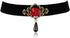 RareLove Red Rose Teardrop Gothic Lolita Velvet Choker Necklace and Dangle Earrings Jewelry Set Halloween Costumes for Women Accessories...