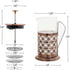 OVENTE French Press Coffee Maker 34 Ounce, 4 Filter Stainless Steel Filter Plunger System & Durable Borosilicate Heat Resistant Glass with Free Sc...