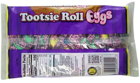 Individually Wrapped Tootsie Roll Candy Eggs, Easter Basket Stuffers, 7.5 Ounce (Single)...