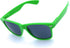 Retro Style Sunglasses - Bright Neon or Solid Colors with Classic 80's Style Design (Neon Green)...