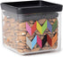 French Bull Ziggy Plastic BPA Free Leak-Proof Cereal and Dry Food Storage Container with Lid-Pantry, Kitchen, Snacks, Airtight, Stackable, Organiz...