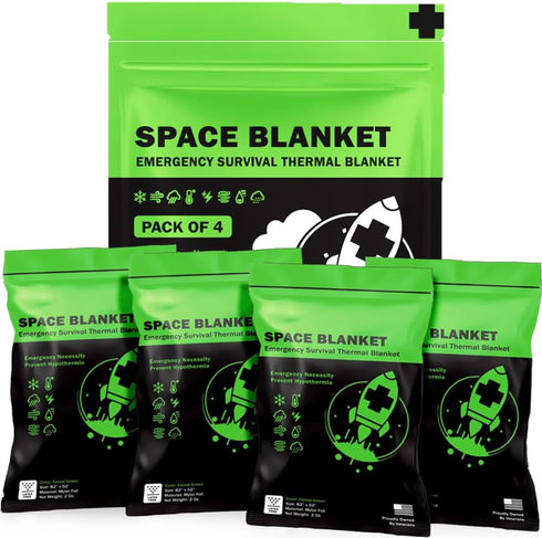 EVERLIT Survival Emergency Mylar Thermal Blanket, Foil Space Blanket Designed for NASA, Body Warmer Blanket for Outdoor, First Aid, Camping Gear, ...