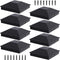 4x4 Post Caps Black(Actual 3.5" x 3.5"), 8 Pack Fence Post Caps with 16 Screws and Easy Installation, Sturdy Waterproof Plastic Deck Post Caps wit...