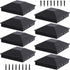 4x4 Post Caps Black(Actual 3.5" x 3.5"), 8 Pack Fence Post Caps with 16 Screws and Easy Installation, Sturdy Waterproof Plastic Deck Post Caps wit...