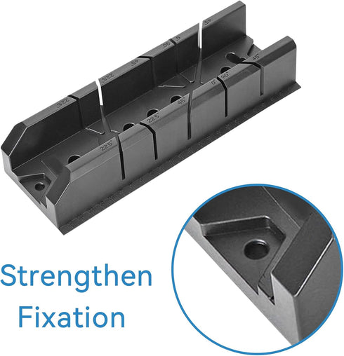 Miter Saw Box, 0/22.5/45/90 Degree Woodworking Miter Woodworking Miter Saw Box ABS Saw Box Cabinet Wood Angle Cutting Saw Box Wood Gypsum Oblique ...