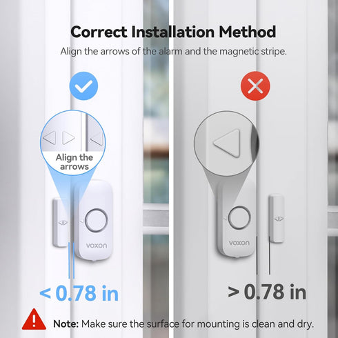 Door Window Alarm for Kids Safety, VOXON Wireless Door Alarm for Home Security Personal Security Window Alarms Sensor Burglar Door Alarm for Home,...