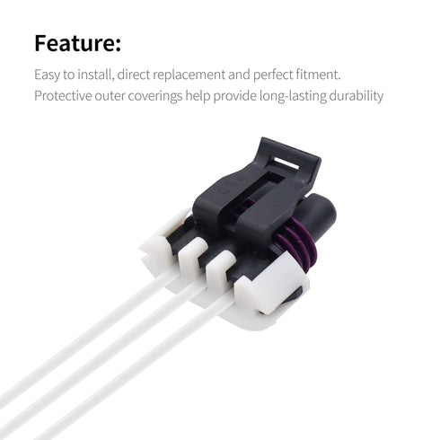 13585316 Fuel Tank Pressure Sensor Connector Wiring Harnesses 3 Wire Compatible with 1997-2009 Chevy 1996-2008 GMC Repalces PT2646, PT2782, 153059...
