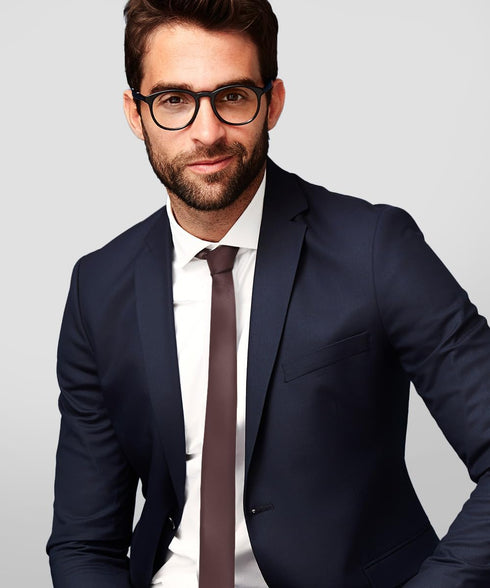 Vittorio Farina Solid Slim Skinny Ties for Men & Women - Silky Satin Thin Men's Pencil Ties...