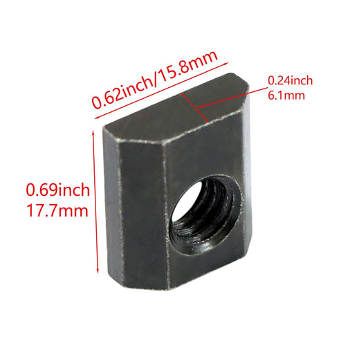 20 Packs 5/16-18 Steel Standard Slide in T-Nut, 15 Series T Slot Accessories, Hardware Nuts for 4040 Aluminum Extrusion...