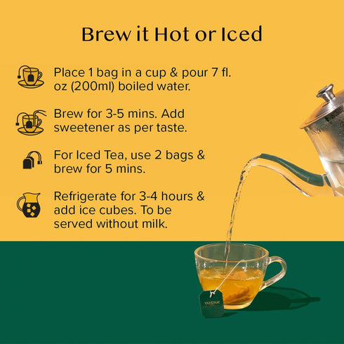 VAHDAM, Organic Turmeric Ginger Herbal Tea Bags (18 Count) Caffeine Free, Gluten Free | 100% Pure Herbal Blend - Earthy & Savory | Eco-Friendly In...