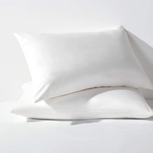 White Pillowcase Set - King Size (20 x 36 inches) Bed Pillow Cover - Brushed Microfiber, Wrinkle, Fade & Stain Resistant - Hidden Zipper Closure P...