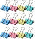 48pcs Multicolor Medium Binder Clips, 1 Inch Binder Paper Clips, Binder Clips Medium and Paper Clip, Paper Clamps, Clips Office Supplies for Offic...