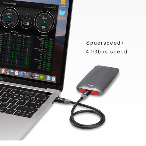 Thunderbolt 3 Cable 4Ft, 40Gbps USB C Data Cable 5K60hz Video 100W Charging Cord Compatible with MacBook Pro iPhone 15 iMac, Chromebook, External ...