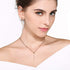 EVEVIC Stainless Steel Butterfly Necklace Earrings Set for Women 14K Gold Plated Hypoallergenic Jewelry Sets...