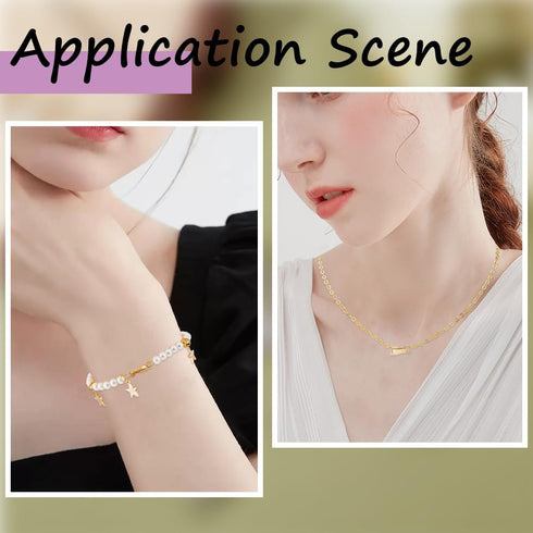 SUNNYCLUE 24PCS 8 STYLES 24K Gold Plated Fold Over Clasp Necklace Extension Clasps Metal Golden Bracelets Extender Fastener Clasps Bulk for Jewelr...