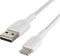 Belkin Braided USB-C to USB-A Cable (3.3ft) - For iPhone 15, Samsung Galaxy, Pixel, iPad Pro, Nintendo Switch & More - White......