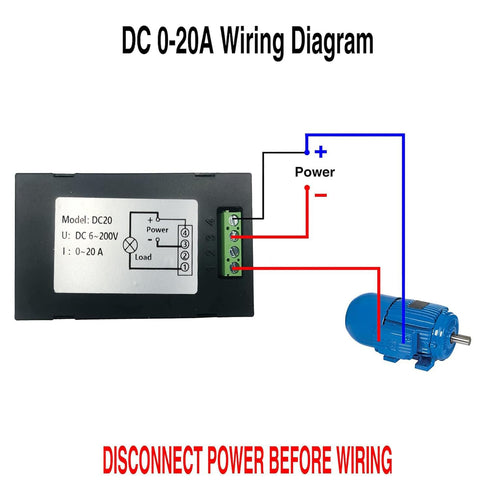DC 6-100V 0-20A LCD Display Digital Current Voltage Power Energy Meter Multimeter Ammeter Voltmeter...