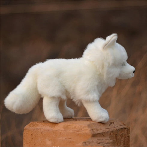 Arctic Fox Plush Toy 11 inches, 28cm, Soft Snow Queen Fox Stuffed Animal Doll (B-Run)...