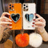 Makeup Mirror Mobile Phone Case, Luxurious Bling Heart-Shaped Mirror Phone Case for iPhone 14 (14 Pro, Black)...