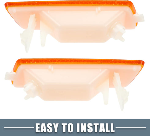 Front Bumper LED Side Marker Lights Cover Lens Indicators Signal Light Assembly for Volkswagen Jetta 2005-2010 Yellow 1 Pair...